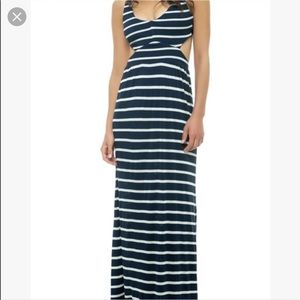 Nautical low back maxi dress